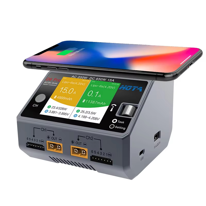 HOTA D6 Pro Zwart AC 200W DC 2 - Hota D6 Pro Dual Lipo Charger recensie en prijs